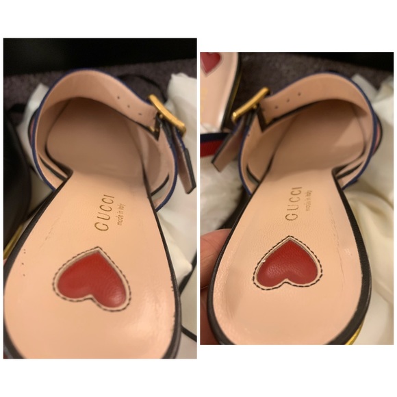 100% authentic $940 GUCCI leather mules Size 5.5 - Picture 4 of 14